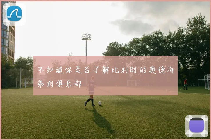 不知道你是否了解比利时的奥德海弗利俱乐部